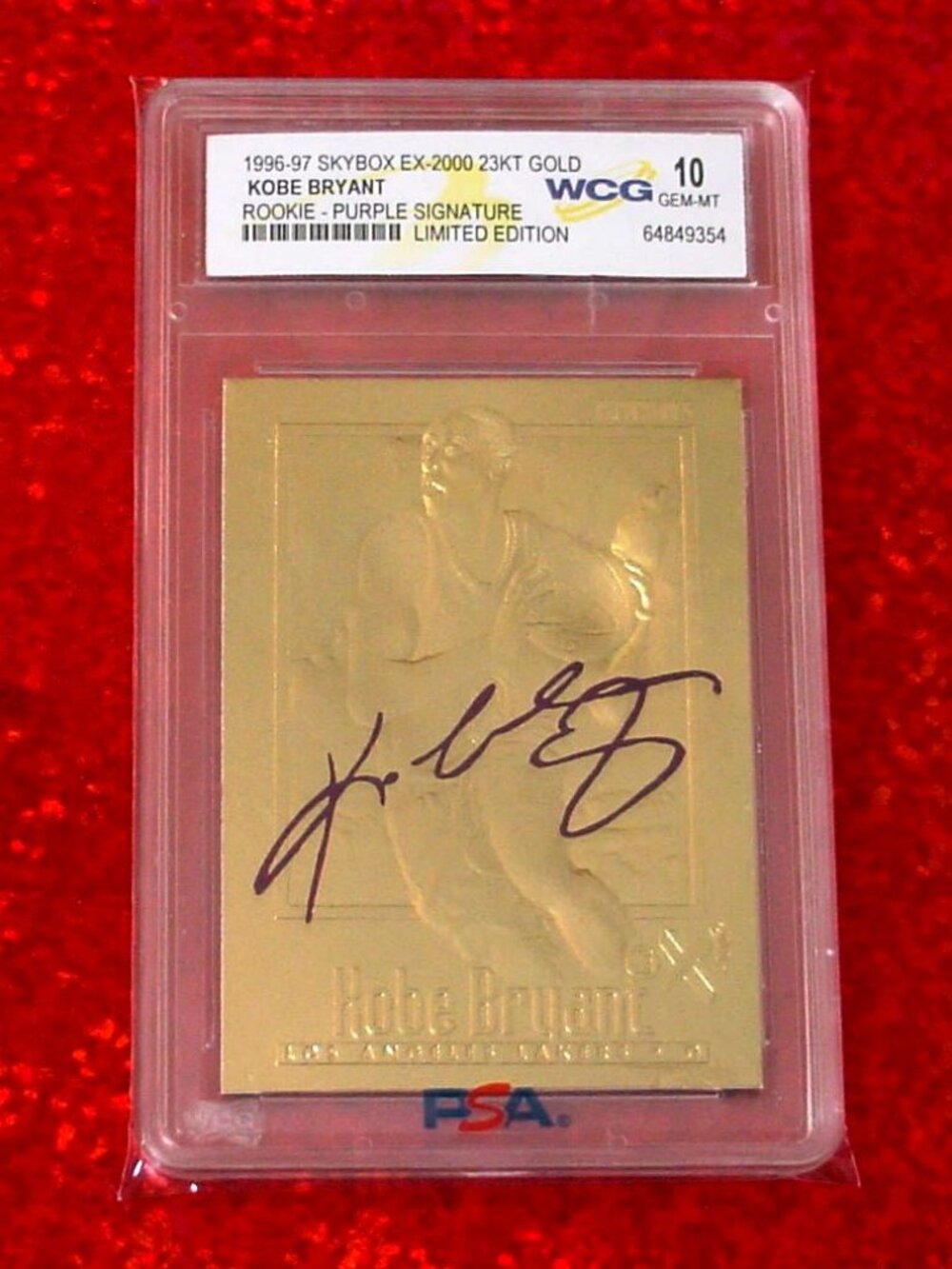 Kobe Bryant Rookie Card 23Kt Gold